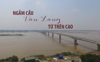[FLYCAM] Cầu Văn Lang ngàn tỉ bắc qua sông Hồng sắp thông xe
