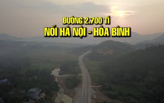 [FLYCAM] Toàn cảnh tuyến đường 2.700 tỉ nối Hà Nội - Hòa Bình ngày thông xe