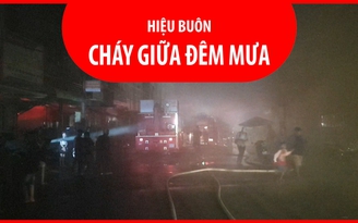 Hiệu buôn quần áo cháy giữa đêm mưa, 3 nhà hàng xóm bị “vạ lây“