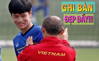 HLV Park trầm trồ về 2 bàn thắng của Hoàng Đức và Thanh Sơn
