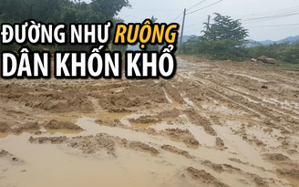 Khốn khổ vì đường liên xã sình lầy như ruộng ở Nha Trang