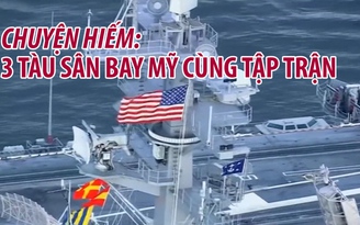 Tổng thống Mỹ thăm châu Á, 3 tàu sân bay vào cuộc tập trận