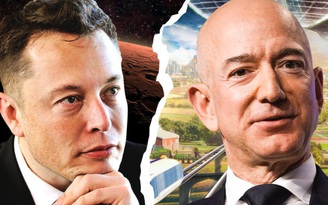 Tỉ phú Elon Musk 'cà khịa' tỉ phú Jeff Bezos trong cuộc đua lên không gian