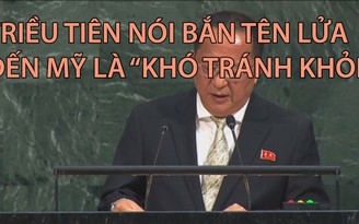 Triều Tiên nói bắn tên lửa đến Mỹ là 'khó tránh khỏi'