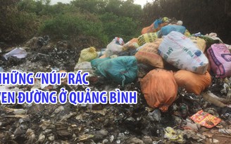 Những “núi” rác ven đường Hồ Chí Minh
