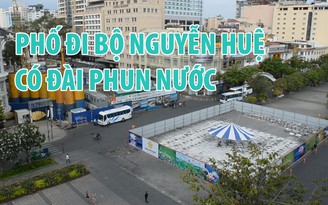 Phố đi bộ Nguyễn Huệ ra sao khi có đài phun nước ở Bùng binh Cây Liễu?