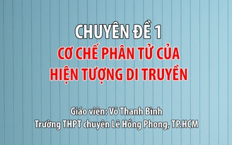 [ÔN THI THPT QUỐC GIA 2019] MÔN SINH HỌC: Chuyên đề 1 Cơ chế phân tử của hiện tượng di truyền