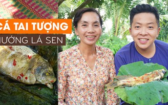 [360 ĐỘ NGON] Cá tai tượng nướng lá sen đặc sản Cồn Sơn ai ghé thăm đều thử một lần