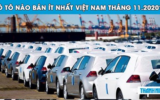 Ô tô nào bán ít nhất Việt Nam tháng 11.2020?