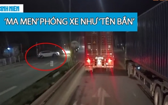 Ô tô con lao như 'tên bắn' qua đường, 3 tài xế container hú vía