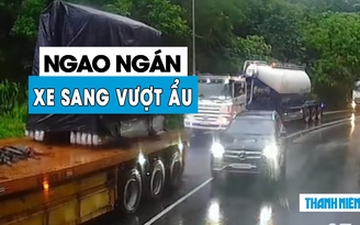 ‘Ngao ngán’ tài xế xe sang Mercedes vượt ẩu, suýt gây tai nạn trên đèo Bảo Lộc
