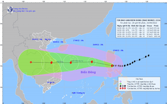 Dự báo bão Noru 'đánh thẳng' vào khu vực Trung Trung bộ