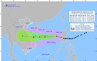 Dự báo bão Noru (bão số 4) đổ bộ từ Thừa Thiên - Huế đến Quảng Ngãi