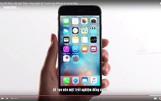 Video Việt-sub: Giới thiệu 3D Touch trên iPhone 6s và 6s Plus