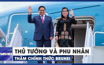 Thái tử kế vị Brunei trọng thể đón Thủ tướng Phạm Minh Chính và phu nhân