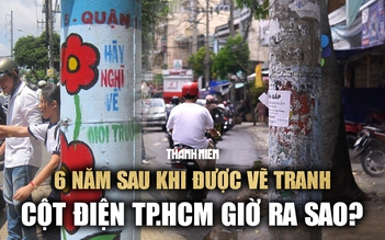 Những cột điện từng được vẽ tranh để che quảng cáo rác ở TP.HCM giờ ra sao?