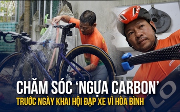 Chăm sóc ‘ngựa carbon’ trước ngày khai hội đạp xe Vì hòa bình
