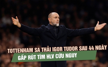 Tottenham sa thải HLV Igor Tudor sau 44 ngày, gấp rút tìm HLV cứu nguy