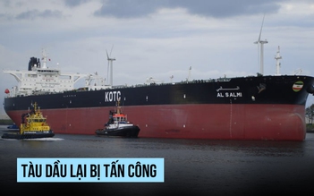 Tàu dầu cháy sau khi bị tấn công tại cảng Dubai