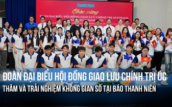 Đoàn đại biểu Hội đồng Giao lưu chính trị Úc thăm và trải nghiệm không gian số tại Báo Thanh Niên