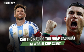 Cầu thủ có thu nhập cao nhất tại World Cup 2026: Ronaldo bỏ xa Messi