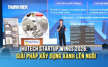 Quán quân HUTECH Startup Wings 2026: Biến bùn thải, xỉ lò cao thành vật liệu xây dựng xanh