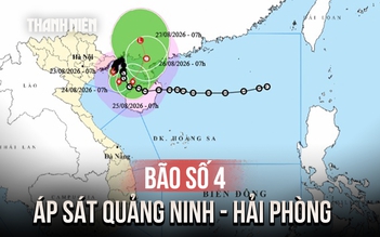 Bão số 4 áp sát Quảng Ninh - Hải Phòng, gây mưa lớn vượt 300 mm