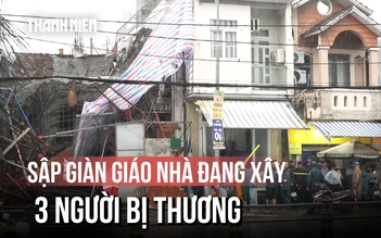 Hiện trường sập giàn giáo nhà đang xây ở Cần Thơ Hiện trường sập giàn giáo nhà đang xây ở Cần Thơ