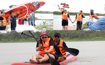 Trải nghiệm chèo SUP trên sông Sêrêpôk