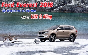 Ford Everest 2018 lắp động cơ mới trở lại thị trường Việt Nam
