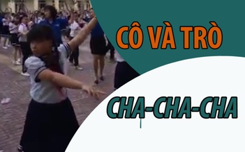 BÃO MẠNG: Cô trò trường tiểu học nhảy 'Cha cha cha' trong giờ thể dục