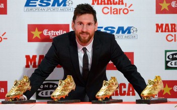 Nhận giày vàng thứ 4, Messi im lặng về hợp đồng với Barcelona