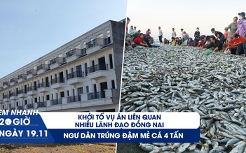 Xem nhanh 20h ngày 19.11: Khởi tố vụ án liên quan nhiều lãnh đạo Đồng Nai | Ngư dân trúng đậm mẻ cá 4 tấn