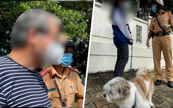 Người nước ngoài tập thể dục, dắt chó đi dạo ở Phú Mỹ Hưng bị CSGT thổi phạt