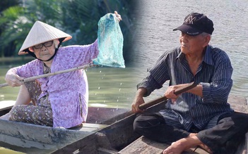 Cặp vợ chồng U90 hơn 20 năm chèo thuyền vớt ve chai trên sông Sài Gòn