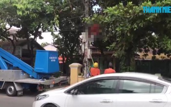 Công nhân tử nạn thương tâm trên cột điện ở thành phố Huế