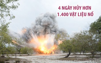 Cận cảnh 4 ngày hủy nổ hơn 1.400 vật liệu nổ ở Quảng Trị