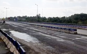 Đầu tuyến cao tốc Đà Nẵng - Quảng Ngãi vừa sửa chữa đã có dấu hiệu hư hỏng