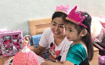 Mai Phương mừng sinh nhật con gái ở bệnh viện