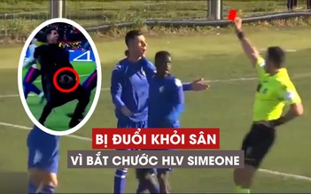 Ăn mừng giống HLV Simeone, cầu thủ bất ngờ bị đuổi khỏi sân