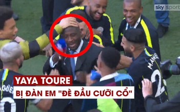 Yaya Toure bị 'đè đầu cưỡi cổ' trong ngày Manchester City vô địch