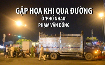 Gặp họa khi đi bộ qua đường ở 'phố nhậu' Phạm Văn Đồng