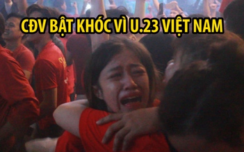 CĐV nữ bật khóc vì U.23 Việt Nam giành vé vào chung kết