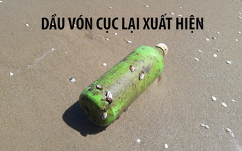 Vất vả vì dầu vón cục lại xuất hiện ở bãi biển Vũng Tàu