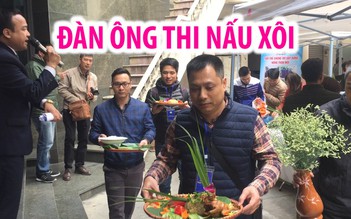 Cánh mày râu thi nấu xôi chào mừng ngày Quốc tế phụ nữ