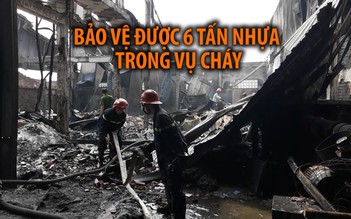 Cảnh sát PCCC bảo vệ được 6 tấn nhựa khi xưởng bị cháy