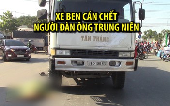 Giao thông hỗn loạn vì tai nạn xe ben cán chết người