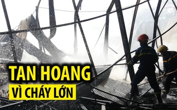 Tan hoang sau vụ cháy kho chứa dầu mối và gỗ thành phẩm ở Bình Định