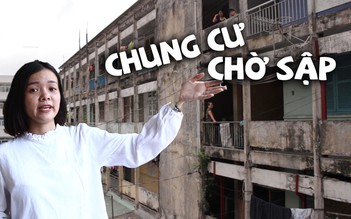 Trong chung cư chờ sập giữa Sài Gòn: “Băng bó” cột nhà bằng dây kẽm