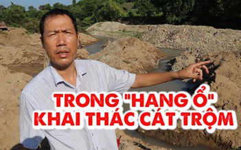Cận cảnh mỏ cát trái phép “hút máu” sông Ly trên đất Bình Thuận